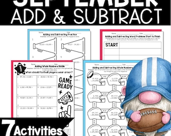 4th-5th Grade Addition & Subtraction Practice Worksheets: Low-Prep Math Printables