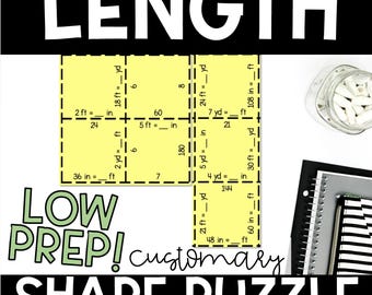 Converting Customary Length Puzzle – 4th & 5th Grade Measurement Activity