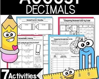 Decimals Practice Packet: 6th-8th Grade Math Worksheets (Printable PDF Download)