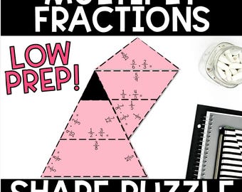 Multiplying Fractions Puzzle – Fraction Multiplication Shape Activity Tarsia