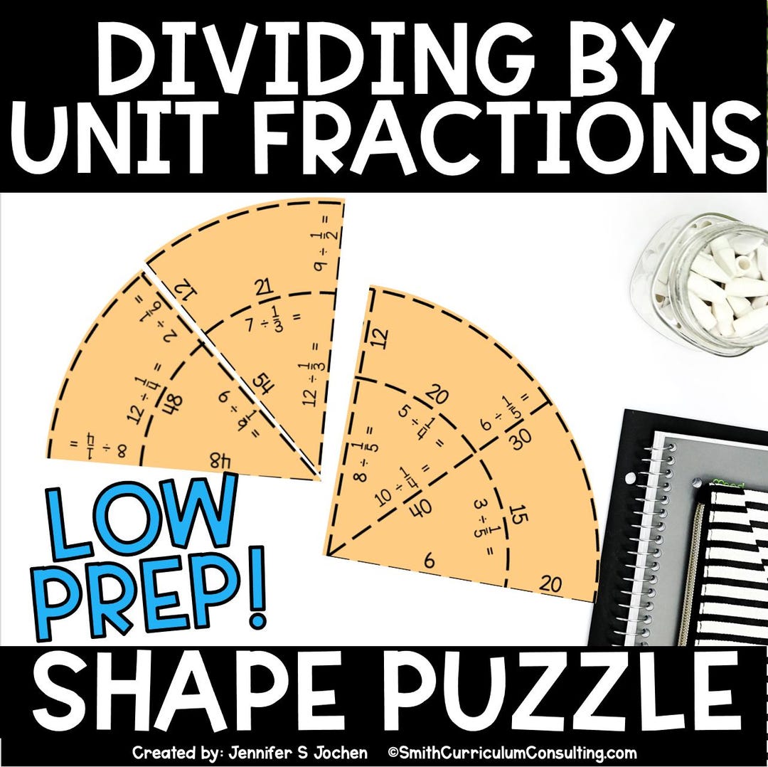 Dividing Whole Numbers by Unit Fractions Puzzle – Shape Activity for ...