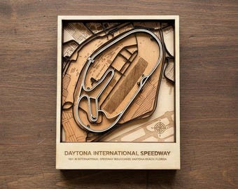 Arte mural del Daytona International Speedway / Decoración de pista de carreras de madera en capas 3D