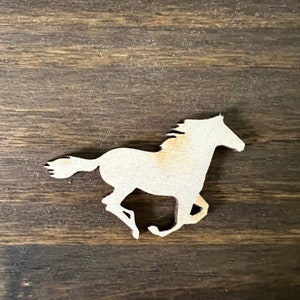 Unfinished Wooden Horse Laser Cutout: DIY Craft Shape for Kids, Teachers & Crafting Projects