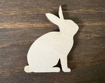 Easter Bunny Wooden Cutout – Unfinished Basswood DIY Craft Shape