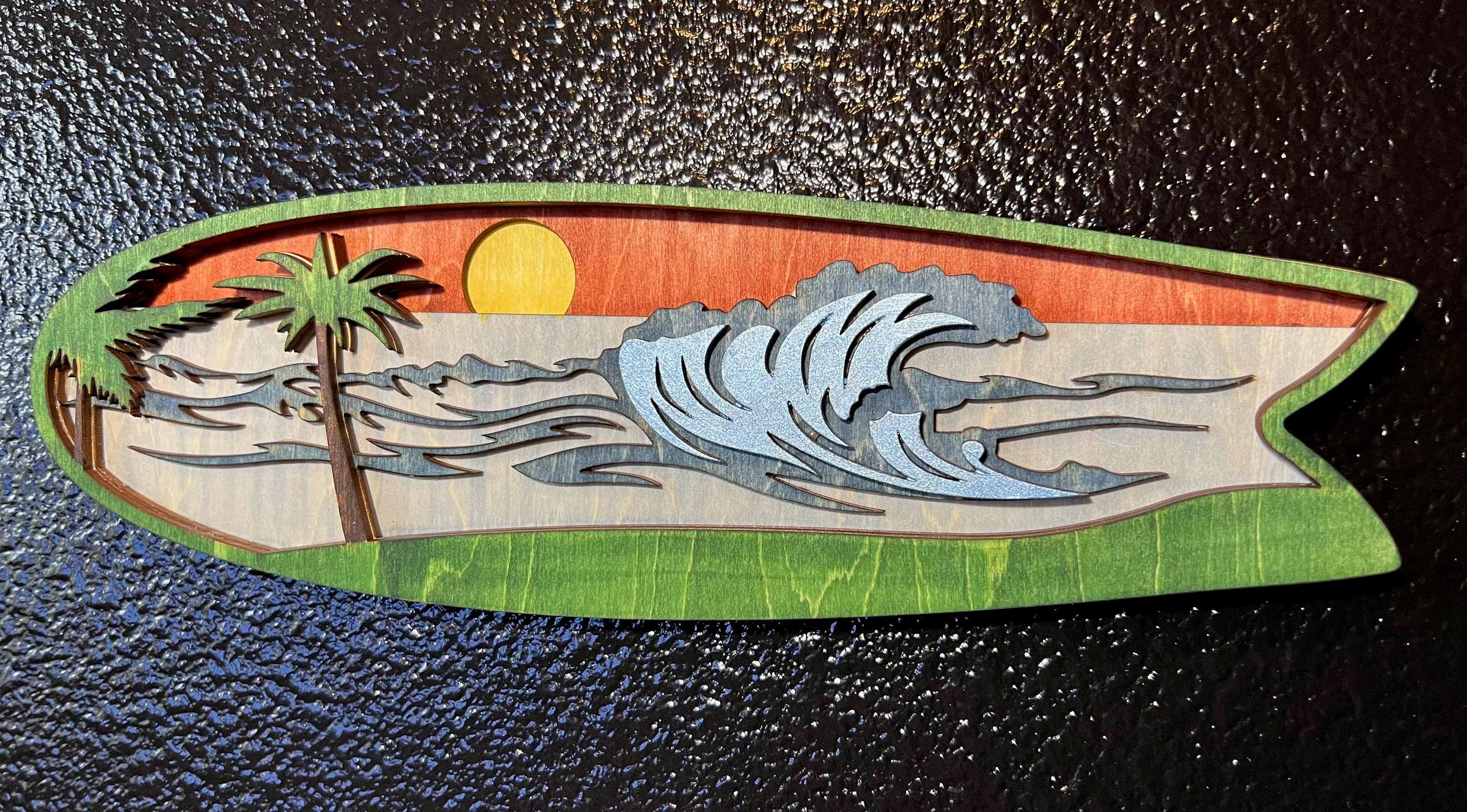 Surfboard Sunset Art Summer Decor Beach Art Home Decor Gifts Etsy