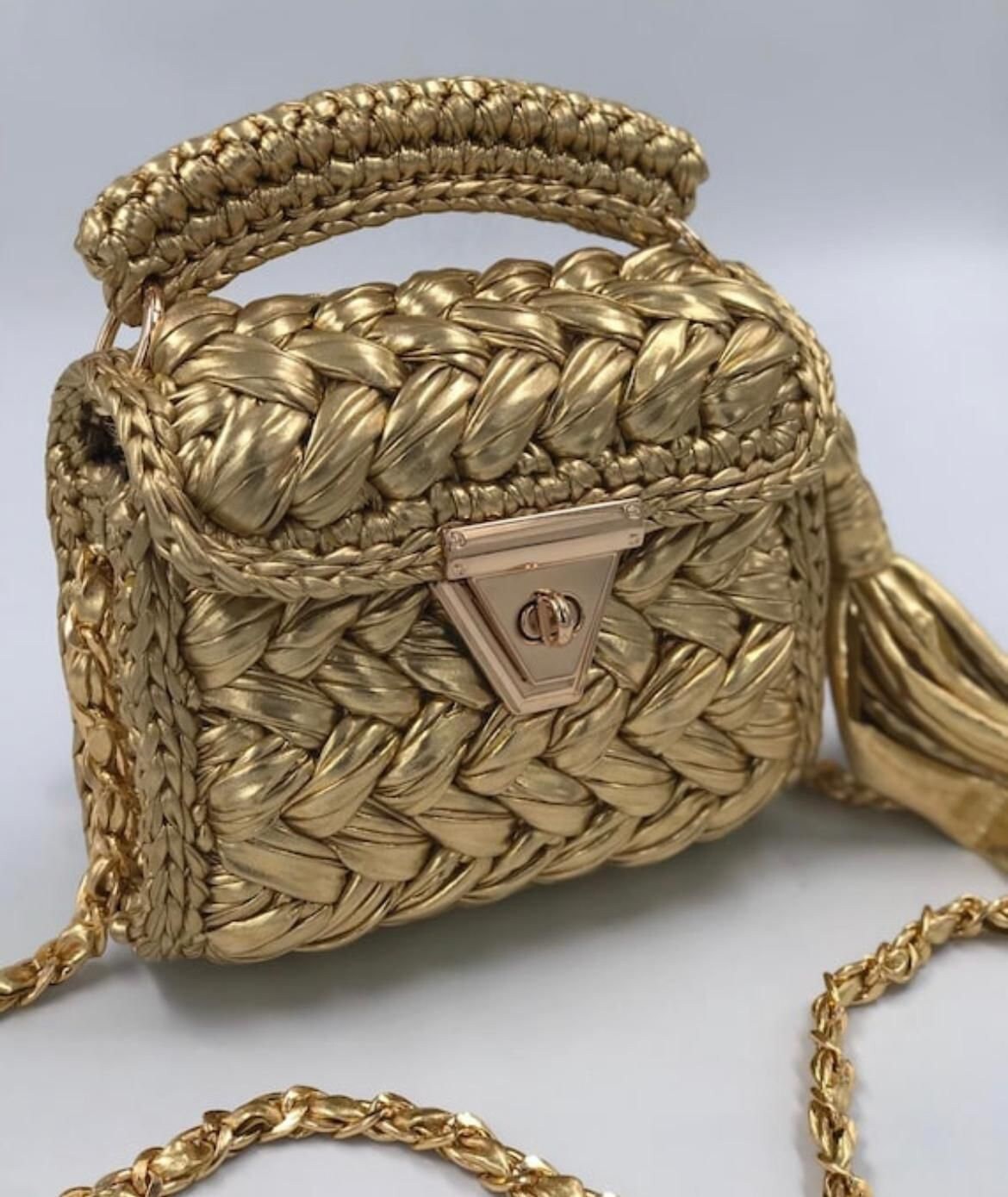 Knotted Bag with Gold Details main image 1