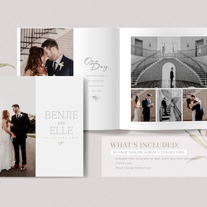 Wedding Photography Album Template, Wedding Album Template for