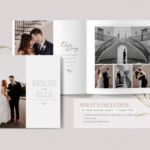 Wedding Album Template Etsy