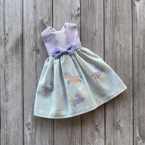 purple unicorns dress for pullip and Blythe doll