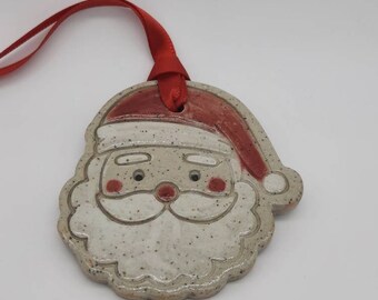 Red Santa Pottery Christmas Decoration