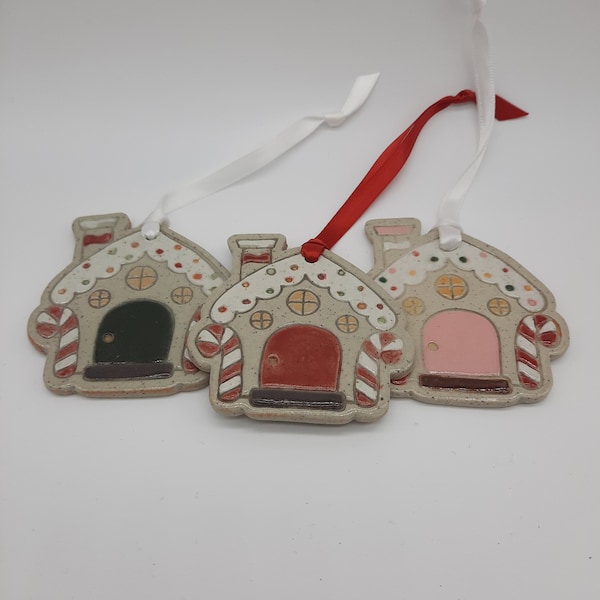 Gingerbread House Pottery Christmas Decoration
