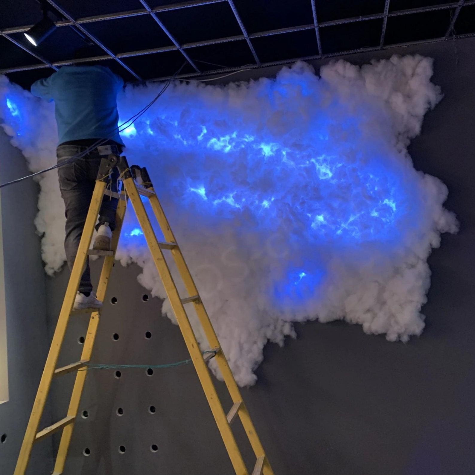 Cloud Ceiling Lighting DIY Kit Lightning Thunder Rain Etsy