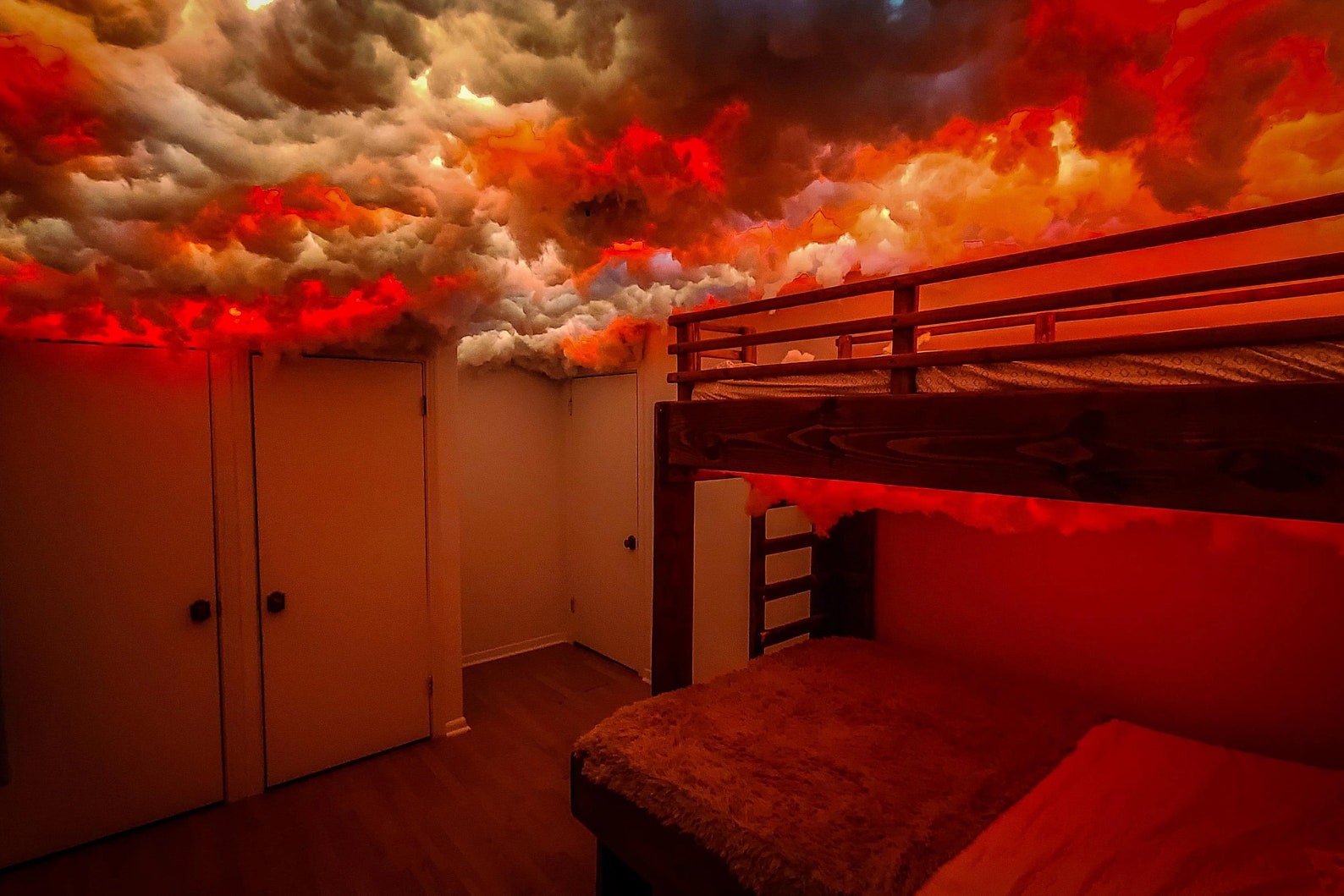 Cloud Ceiling Lighting DIY Kit Lightning Thunder Rain Etsy