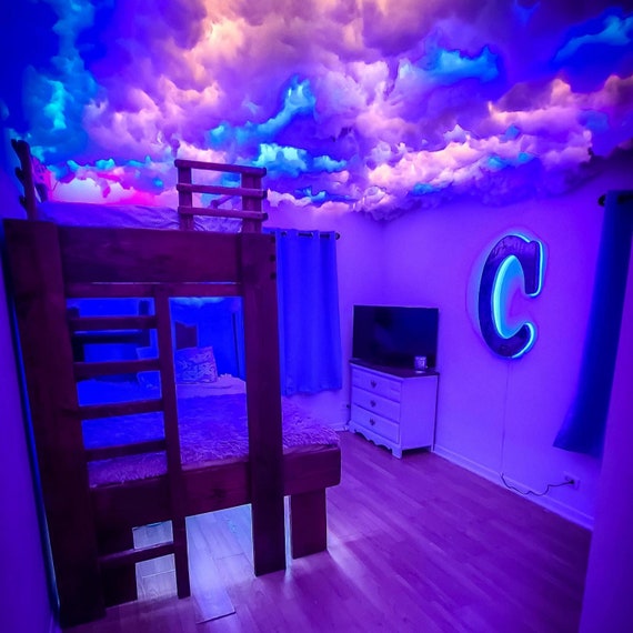 Cloud Ceiling Lighting DIY Kit | Lightning - Thunder Rain - Rainbow Animated