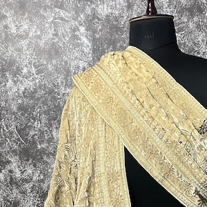 Gold heavy Groom wedding stole for men for wedding, ethnic occasions, reception in blush Pink/White/Maroon