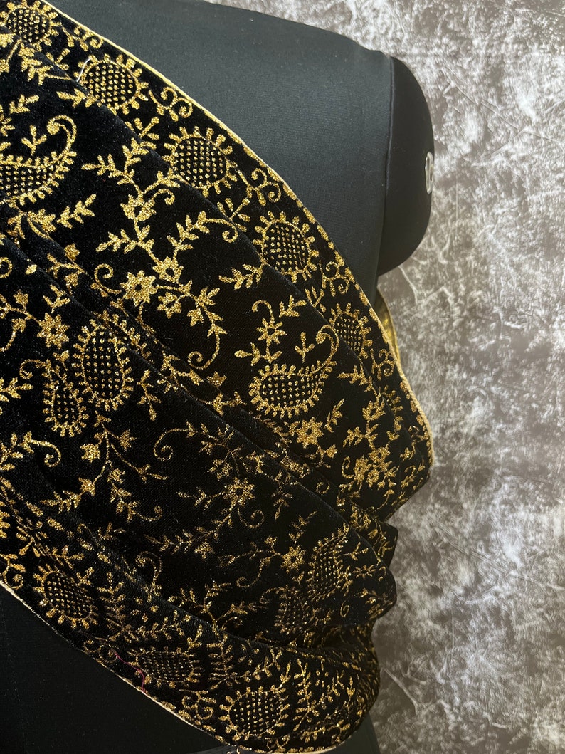 Black Luxury Sherwani Dupatta