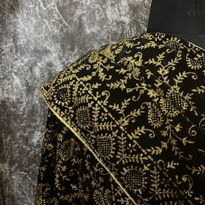 Black Luxury Sherwani Dupatta
