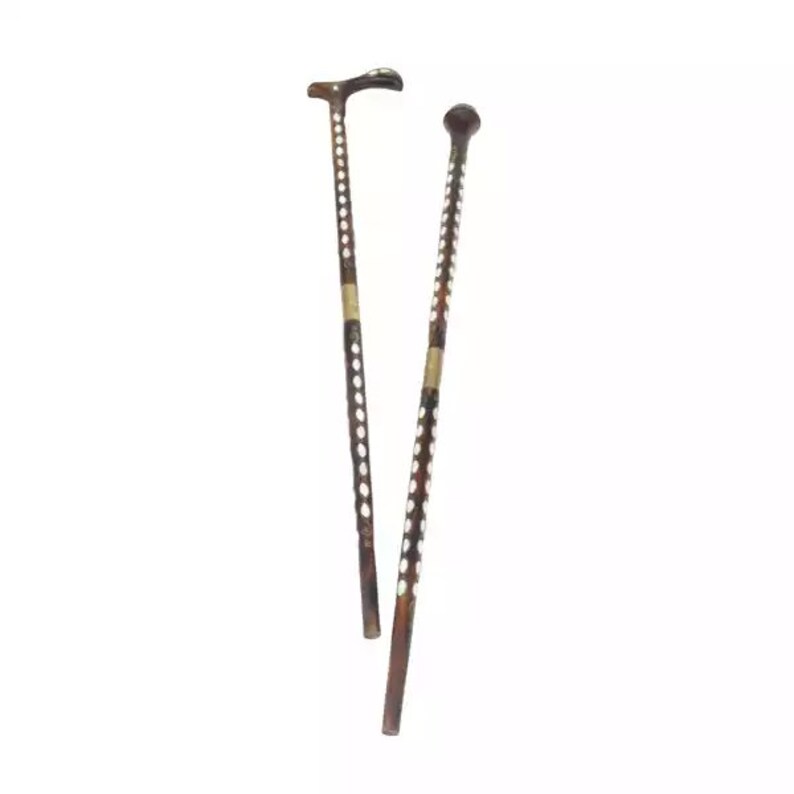 AKAFI Art Handmade Wooden Crutch Set Made of Beech and Walnut Etsy