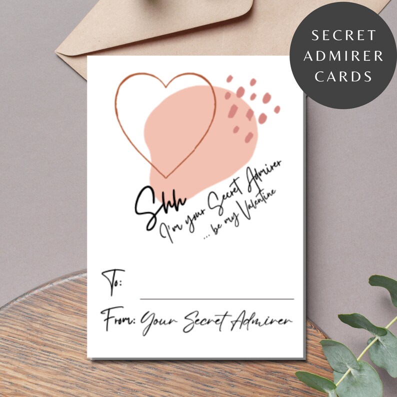 36 Printable Secret Admirer & Teacher Valentine's Day Cards - Digital ...
