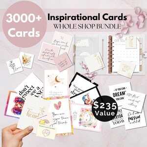 Paquete de citas inspiradoras: Tarjetas imprimibles con miles de frases positivas - Acceso de por vida - Paquete para toda la tienda