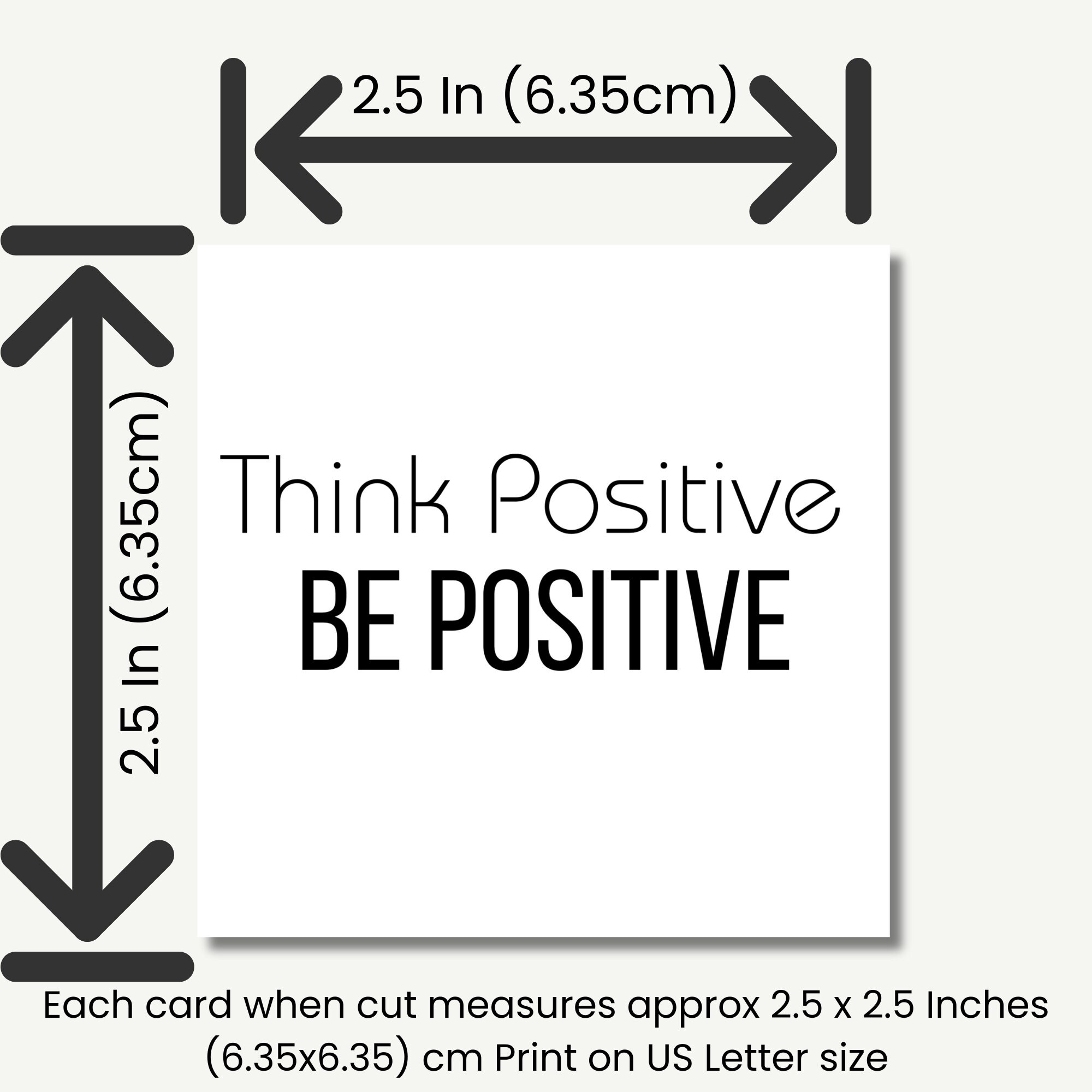 Positive Quotes Printable Note Cards Motivational Quotes Cards for ...