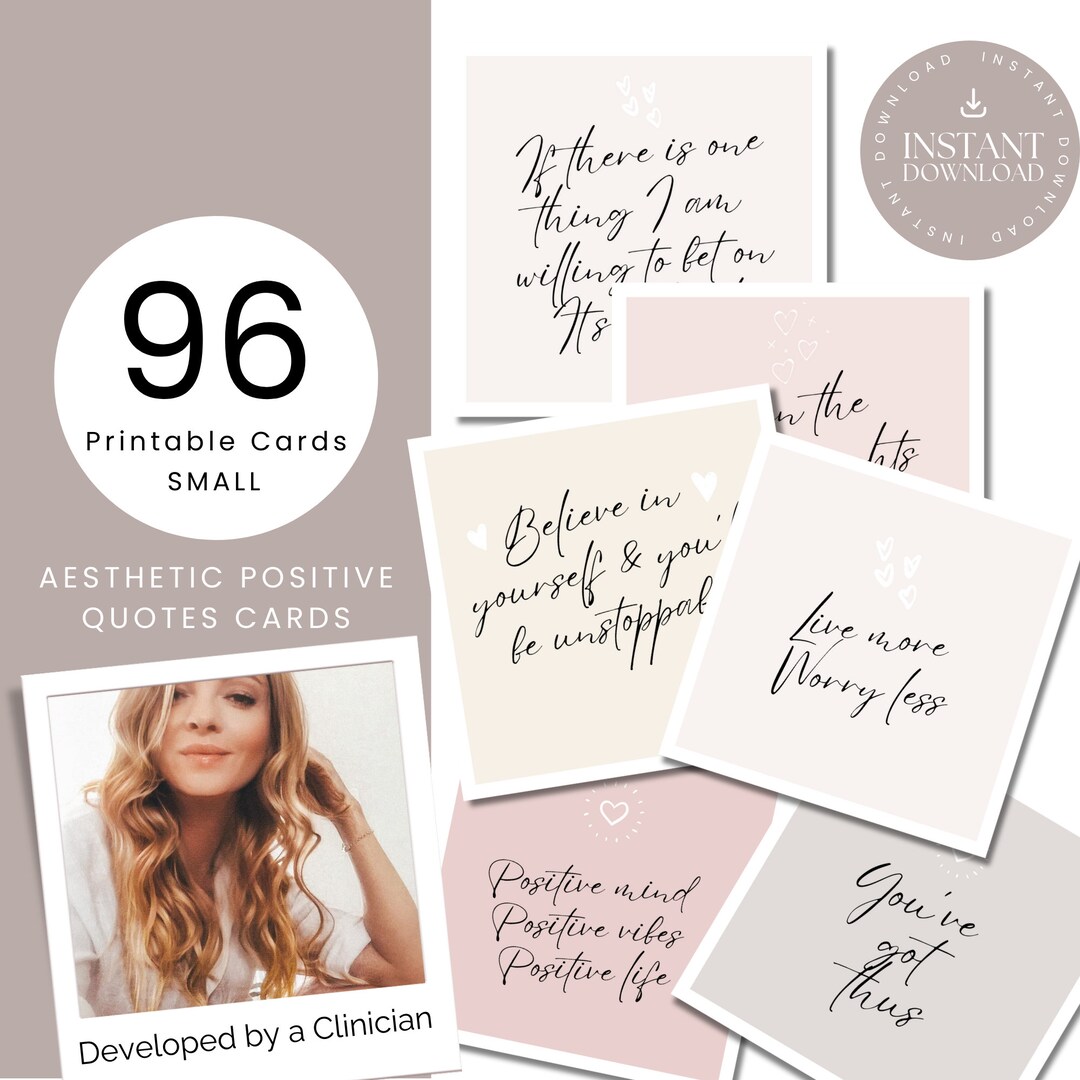 Positive Quotes Printable Cards Motivational Quotes Cards Inspirational ...
