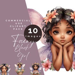 Pack de cliparts féerique noire magique pour faire-parts, décorations de fête, oeuvre d'art murale pour chambre d'enfant et décoration de chambre d'enfant