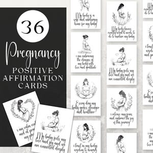 36 Schwangerschafts-affirmationskarten: Bestärkt werdende Mütter (Instant Download)