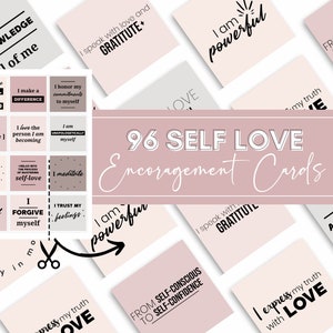 Printable Positive Affirmation Cards: Self-Love Encouragement, Motivational Quotes & Inspirational Sayings