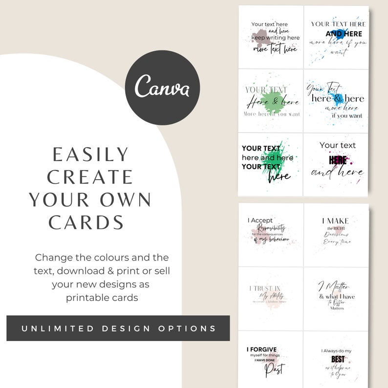 CANVA TEMPLATE Encouragement Cards Create Your Own Cards Quotes