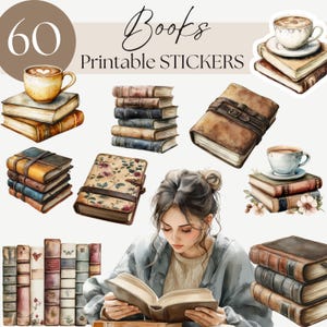 Stickers amateurs de livres à imprimer pour journaux, agendas et tableaux de visualisation