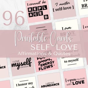 Tarjetas de amor propio para imprimir: citas inspiradoras y afirmaciones motivacionales para una mentalidad positiva - Rosa