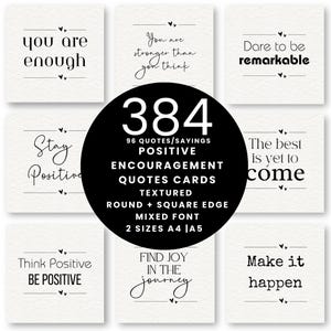 Inspirational Quote Cards: Printable Textured Paper and Hearts Design for Motivation & Encouragement