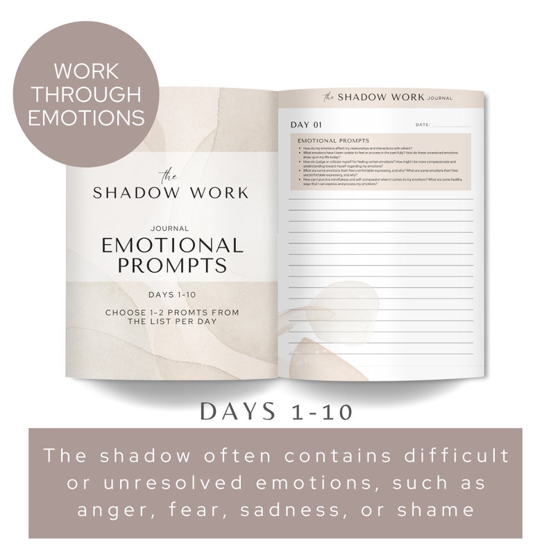 Shadow Work Journal Healing Shadow Work Prompts Printable &amp; Digital ...