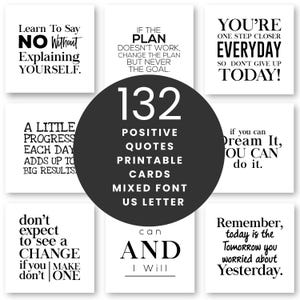 132 druckbare motivierende Zitat Karten: Inspirierende Wohnkultur, Planer & Journals für inspiriende Kreativität