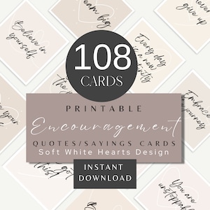 108 notas motivacionales para loncheras imprimibles: citas positivas y tarjetas de inspiración diaria con corazones tiernos