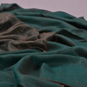 Emerald Green scarf, Handmade gift, Soft cashmere, Couch wrap, Dual color shawl, Reversible pashmina, Brown and green wrap, Winter blankets