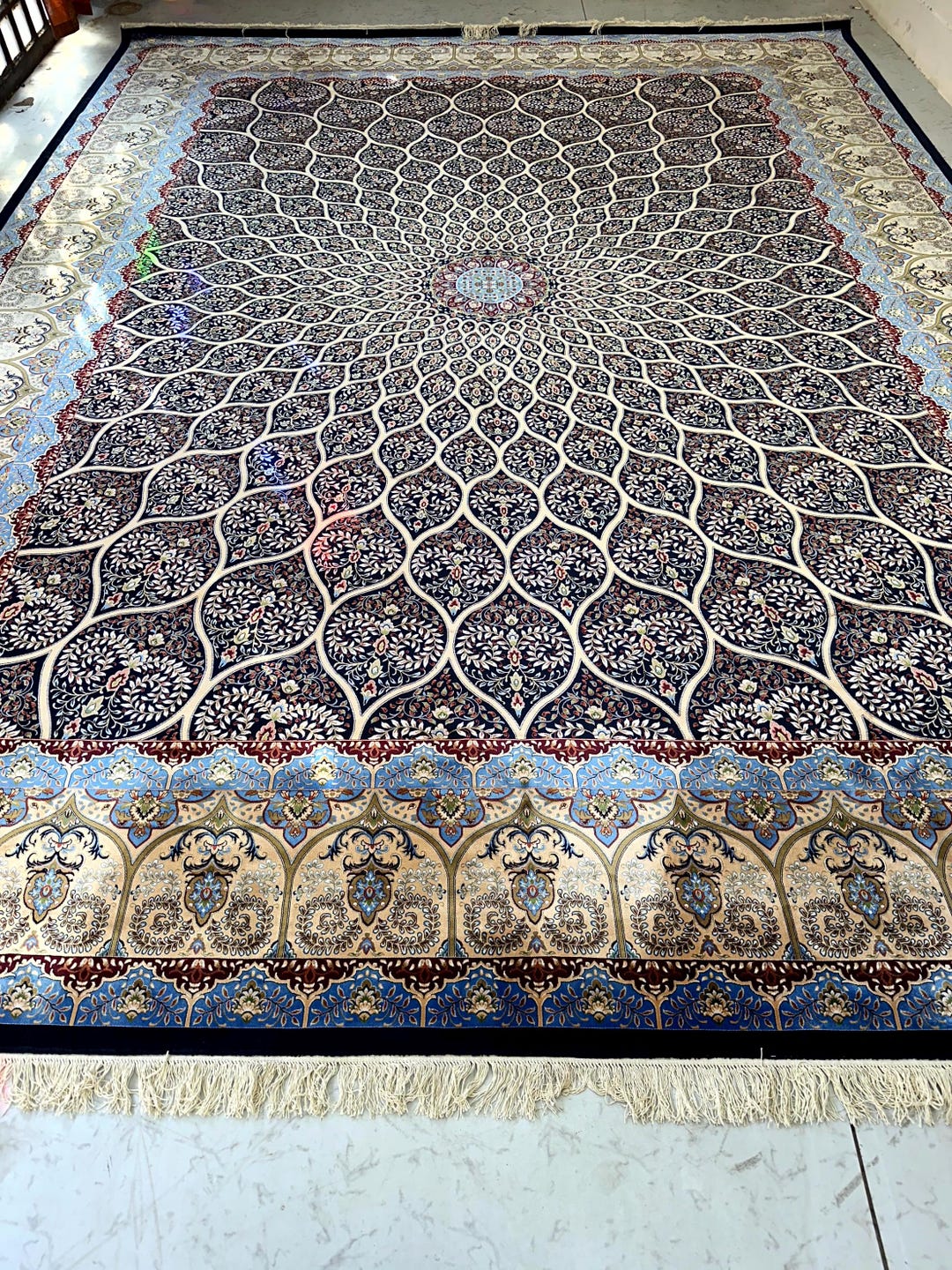 12x9 Ft Rug, Royal Blue Carpet, Kashmir Designs, Luxury Carpets, Hall ...