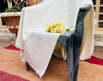 Weiß Gewebte Decke's Minimaler Strukturierter Überwurf's Handgemachte Baumwoll Decke's Leichtes Sofa & Bett Neujahr Geschenk