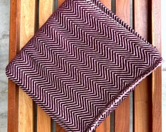 Manta 100% pura lana / Manta tejida a mano extra suave / Manta de viaje / Manta de regazo / Manta hecha a mano Lavable a máquina, el mejor regalo
