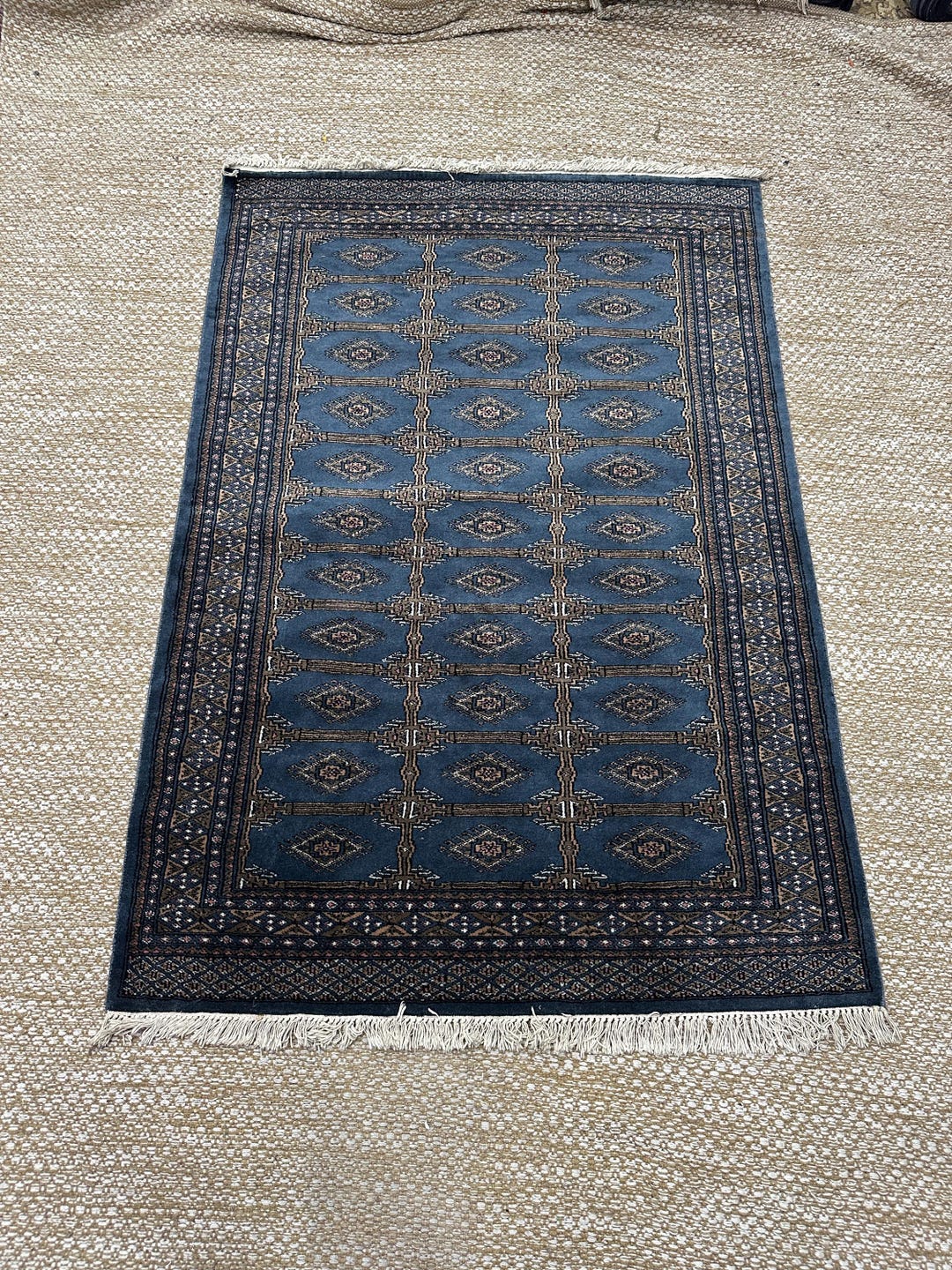 Navy Blue Persian Style Rug\floral Medallion Oriental Area Rug ...