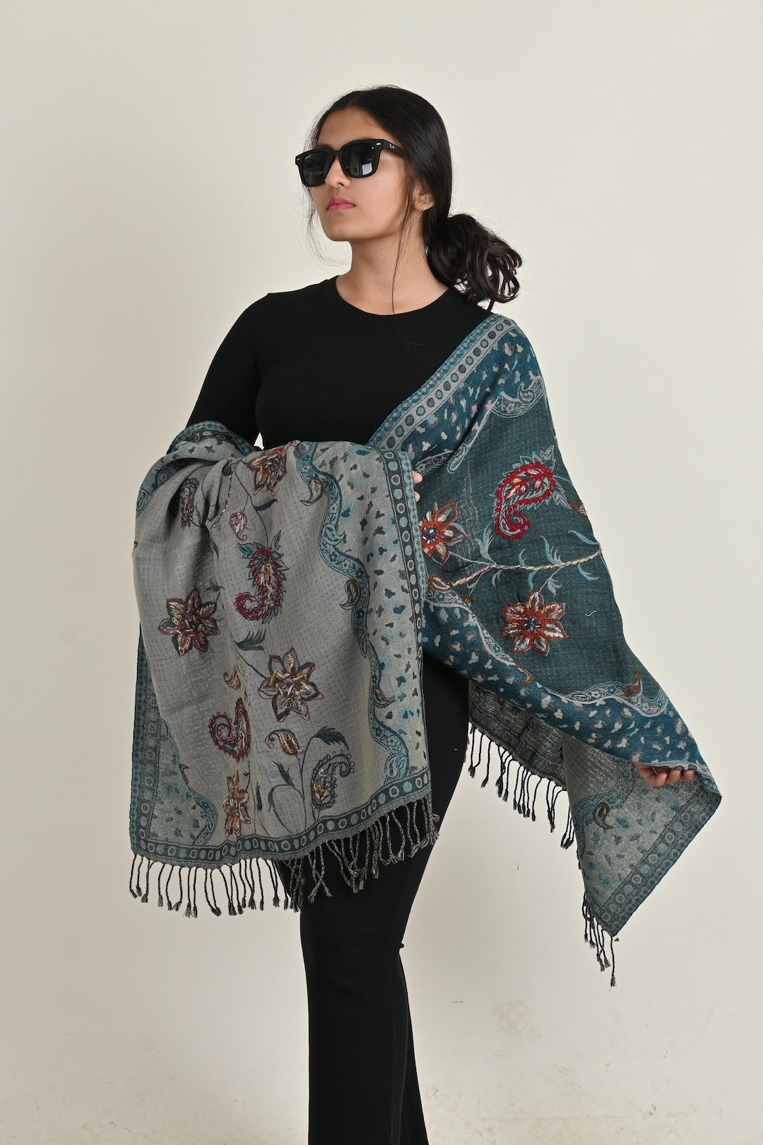 wool kashmiri shawl