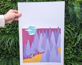 Adventure hiking A4/A3 print