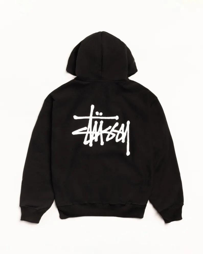 Handmade Customized Black Oversized Graphic Hoodie, Urban Streetwear Pullover, Minimalist Back Print image 1