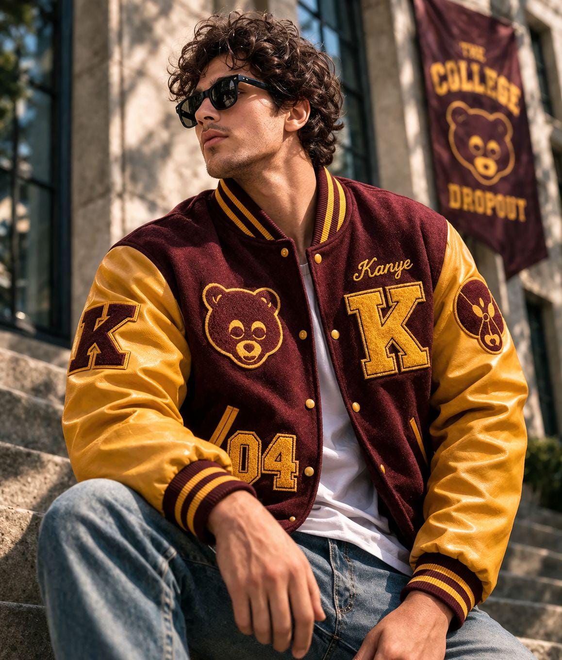 Gant Collegejacke »WOOL MIX VARSITY JACKET«, auf Brust und Rücken