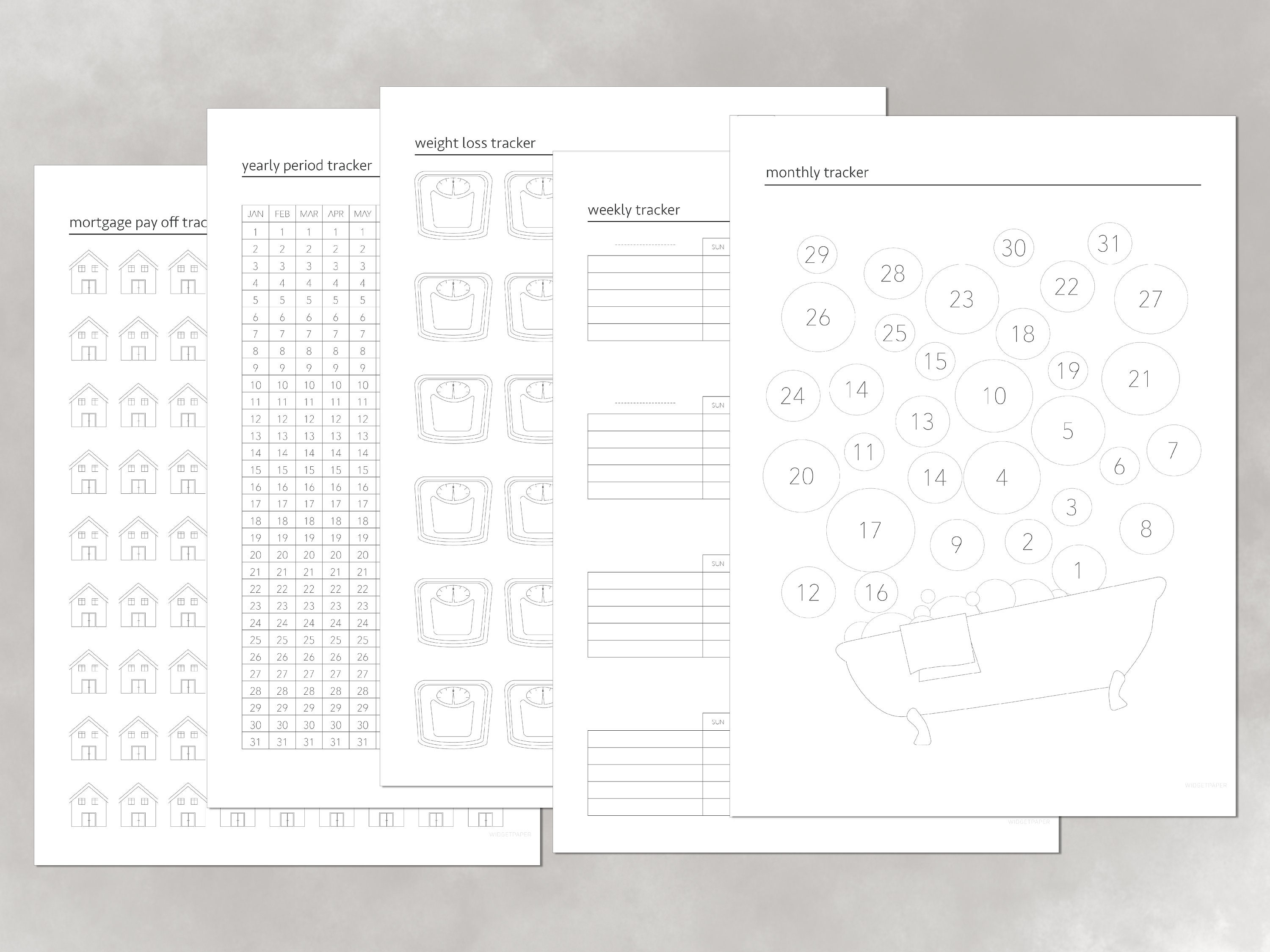 Printable Habit Trackers and Challenge Templates, Routine Tracker, 30 ...