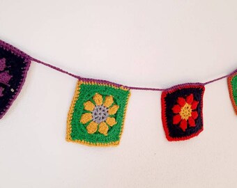 Gebetsfähnchen "Blume" (5er) // Prayer Flags "flower" (5-pc.)