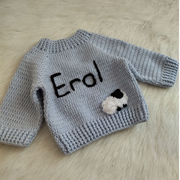 Knitted Baby Jumper Etsy