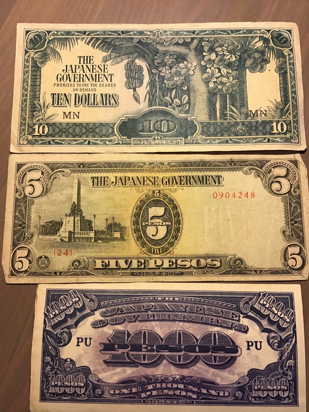 JAPANESE Dollars Pesos Etsy