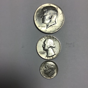 SILVER US coin set 1964
